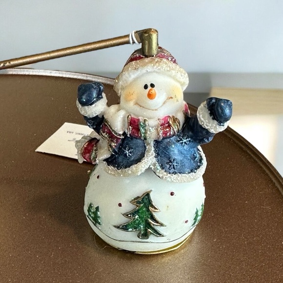 Home‎ Interiors Resin Happy Snowman Candle Snuffer - Picture 1 of 9
